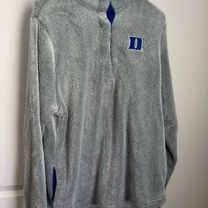 Colosseum Gray and Blue Zip Up Women’s Sweater